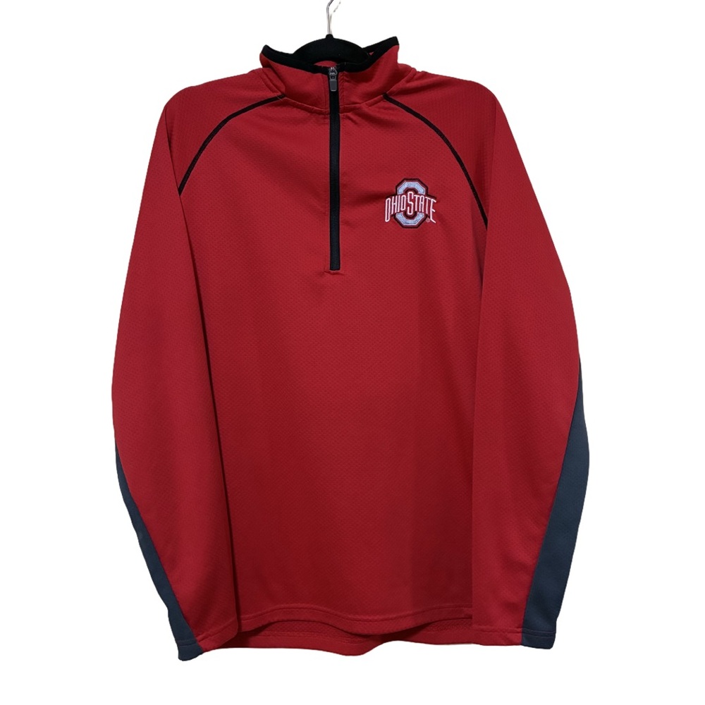 Ohio State Buckeyes 1/4-Zip Sweatshirt Men’s L Varsity Red Pullover NCAA